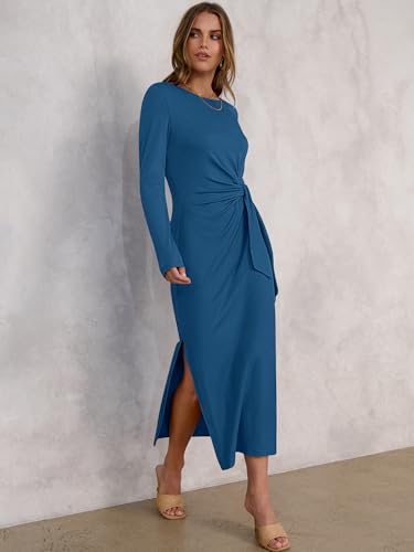 Image of ANRABESS Women's Fall Long Sleeve Casual Maxi Dress