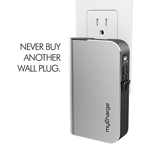 myCharge-Portable-Charger-Power-Bank-HubMax-10050-mAh-Universal-External-Battery-Pack-Foldable-AC-Wall-Plug-Two-Built-in-Cables-for-Apple-iPhone-Lightning-for-Samsung-USB-Type-C-Android