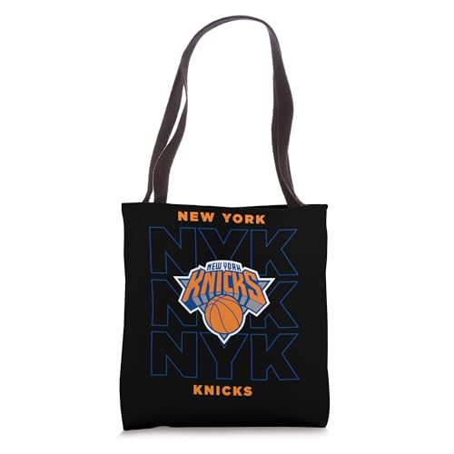 Bolso tote negro con logo New York Knicks miniatura 1