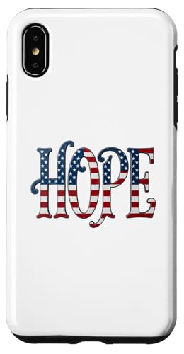 HOPE USA Flag feminine lettering Patriotic Pride Hope �X�}�z�P�[�X iPhone XS Max �p
