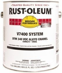Rust-Oleum V7400 Series 340 Voc Dtm Esmalte Alquídico, Lata de Galón Amarillo de Seguridad - Lote de 2