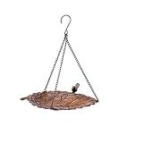 Vogelfutterstation zum Aufhängen, Metalltablett für Garten, Wildvögel, rostbeständig, Eisenplattform, 29 x 30 cm