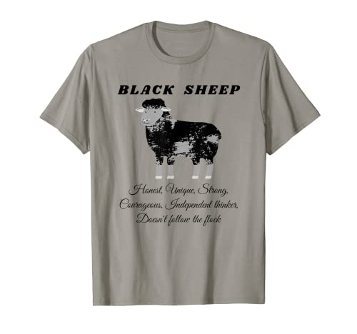 Mouton noir honnête fort pense-bête indépendant, homme, femme, enfant T-Shirt