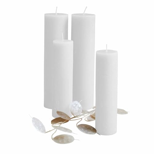 Loberon Kerze 4er Set Avinal, Zwei Größen, Handgefertigt &...