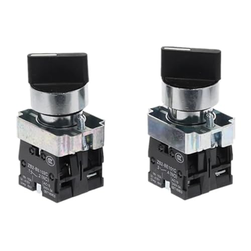 Interruptor selector rotativo XB2 de 2 posiciones con contactos de 10A