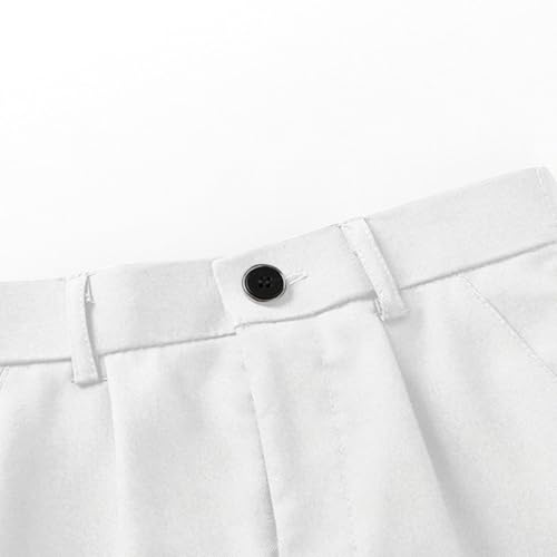 Boys Dress Pants Toddles Uniform Trouser Solid Color Straight Leg Elastic Waist Kids Back to School Clothes 7