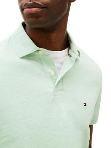 Image of Tommy Hilfiger Men's Short Sleeve Polo Shirts in Regular Fit With Stretch and Organic Pique Cotton