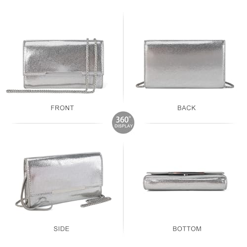 Image of AFKOMST Clutch Purses for Women Small Convertible Wristlet and Evening Bag | Vegan Leather, Fits 6.7-inch Phone /Passport, Versatile for Formal Events /Prom /Wedding /Cocktail /Night Out /Daily Use