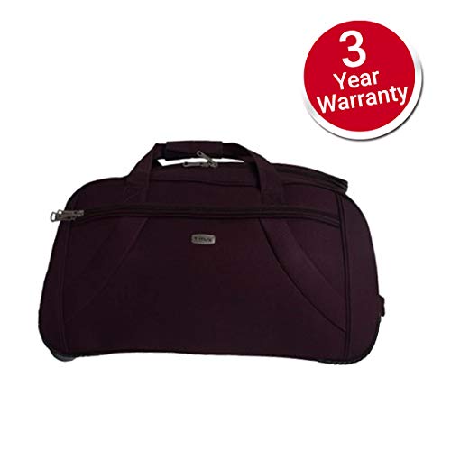 Image of Timus Club Mumbai 65CM /24 inch Wine Colour Check-in Duffel Strolley Duffle Trolley Travel Bag for Men /Duffle Bags for Women /Best Waterproof Duffle Bag for Women /Best Duffle for Men