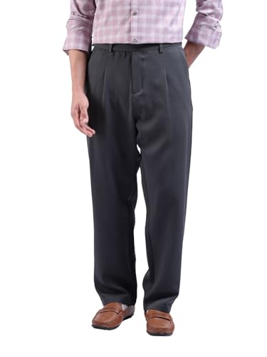 Image of The Indian Garage Co Men Loose Tapered Solid Mid-Rise Stretchable Gurkha Pants