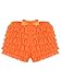 dPois Women Y2k Lolita Bloomers Mesh Ruffles Pumpkin Panties Bottom Lace Trim Layered High Waist Short Pants Orange Small