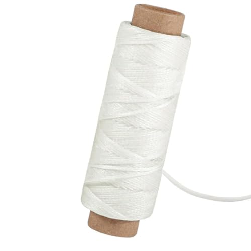 Hilo encerado blanco para cuero para manualidades (45.7 Yardas) miniatura 1