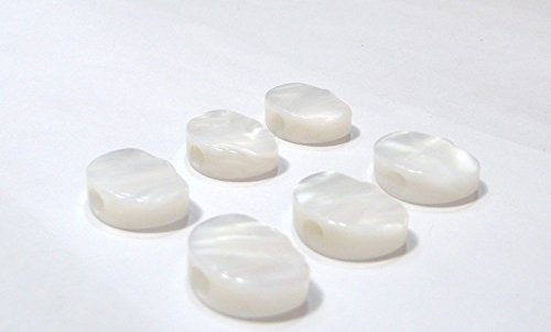 Acrylic Buttons Self Design to Fit for Grover Guitar Machine Heads - White 6 Pieces