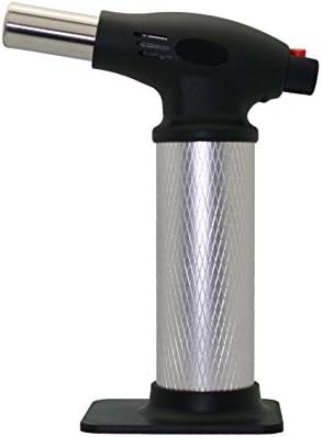All Splendid Brazing Blow Torch- Metal Tank Strong Flame Butane Torch-Soldering Torch-Wielding Torch-Culinary Torch- Kitchen Torch with Child Safety Lock (Silver)