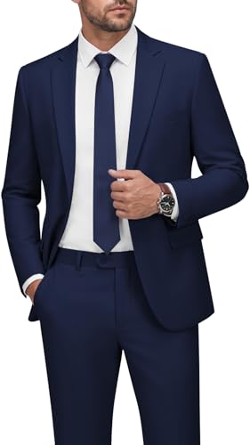 WEEN CHARM Men's Slim Fit Blazer and Pants Set