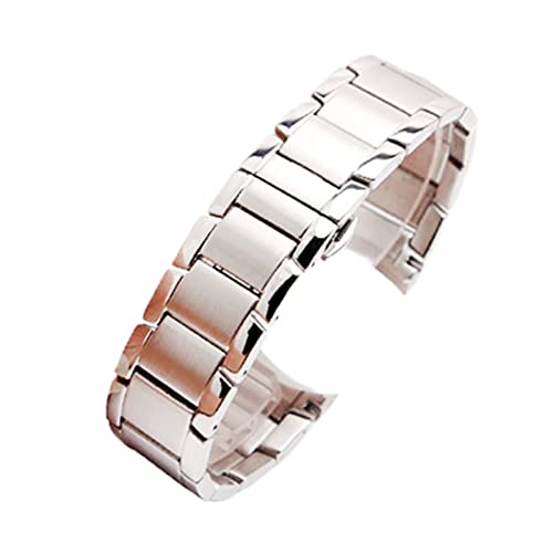 Bracelet de montre en acier pour Armani AR2452 AR2453 boîtier noir argent