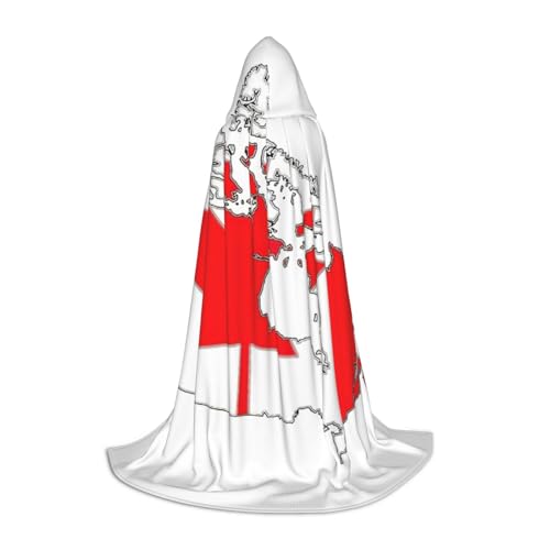 Cape à capuche Canada pour déguisement d'Halloween et soirée à thème pays