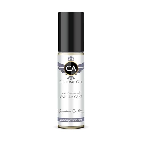 CA Perfume Impression of Vanilla Cake Unisex Fragrance Oil Amber Vanilla Scent Long Lasting Perfumes for Women &amp; Men Travel Size TSA Ready Mini Parfum Body Oil Roll-on 0.33 Fl Oz 10ml