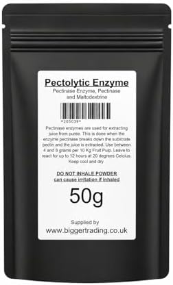 Pectolytic Enzyme (Pectic Enzyme, Pectinase) 50g Pack Top Food Grade Supplied in Heavy Duty Resealable Pouch for Wine Making