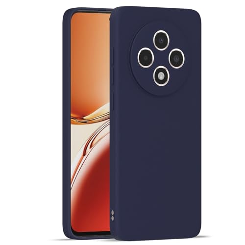 Image of Outlouders Back Cover for Oppo Reno 12F 5G | Camera Protection | Durable Soft Matte Silicone Bumper Case (Blue)