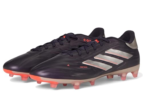 Image of Adidas Unisex-Adult Copa Pure II Pro Firm Ground, Aurora Black /Platin Metallic /Turbo, 8.5