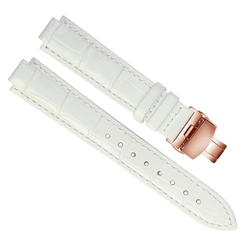 Bracelet montre cuir véritable rose 18-11mm style chic quotidien