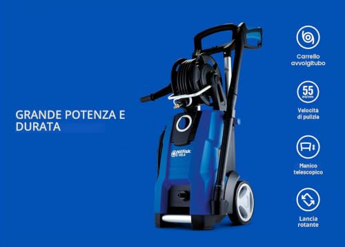 Idropulitrice Nilfisk E 145 Bar + spruzzatore di schiuma + pulitore per terrazze + spazzola rotante + tubo di scarico e tubo flessibile (2100 W) - 3