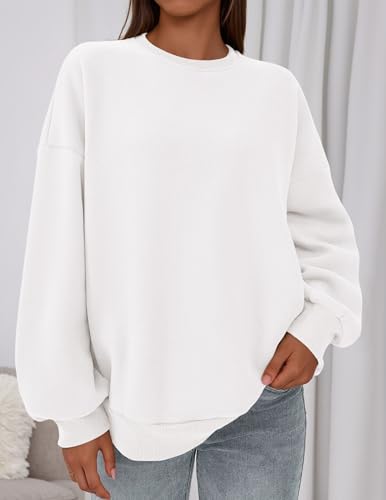 PRETTYGARDEN Sweatshirt for Women Oversized Crewneck Long Sleeve Pullover Fleece Top 2025 Fall Winter Fashion Outfits Clothes