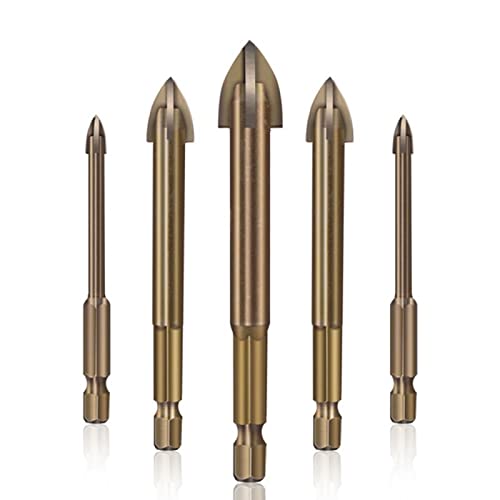 5Pcs 3/4/5/6/7mm Efficient Universal Drilling Tool Multifunctional Cross Alloy Drill Bits Alloy For Hand Drill Bench Drill