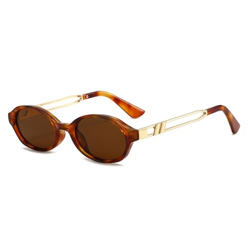 Retro Sunglasses for Women Men Oval Trendy Narrow Round Sun Glasses Y2K Designer Vintage Shades