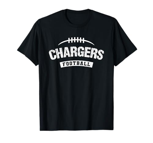 Chargers Clear Springs Football Distressed HS T-Shirt
