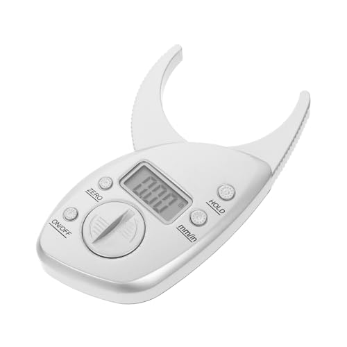 UPKOCH Calibrador de Grasa Corporal Digital Pinza Medidor Preciso con Pantalla LCD Portátil y Color Plata para Fitness y Salud