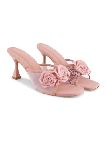 Image of JM LOOKS Stylish Embellished Kitten Heels Sandal For Women & Girls | Pencil Heels | Stiletto Heels |