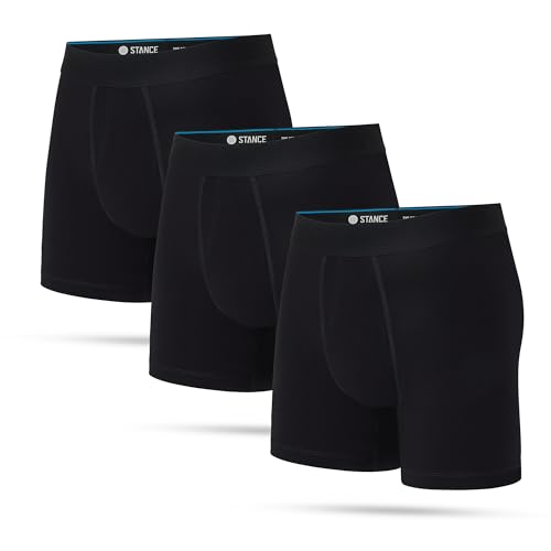 Stance Boxer Brief Underwear 3-Pack for Men Black XX-Large
