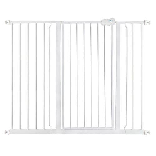 Safetots Extra Tall Pet Gate, 120.3cm - 127.9cm, White, Extra Tall 104cm in Height, Pressure Fit Dog Gate for Dog and Puppy, Pet and Dog Barrier, Easy Installation