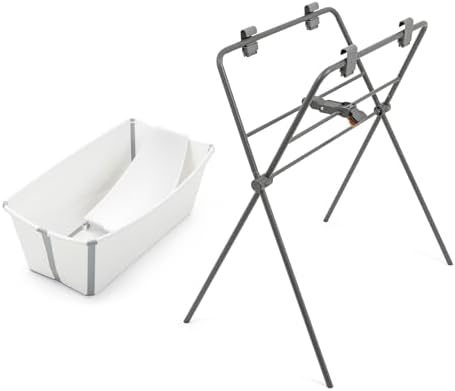 Bañera Flexi Bath de Stokke (White) + Soporte para recién nacido + Soporte p...