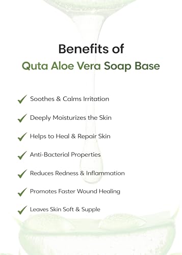 Image of Aloe Vera Glycerin Soap Base 950 g - Natural Gentle Hydrating Melt & Pour Soap Base for DIY Soap Making | SLS Free, Paraben Free, Alcohol Free |