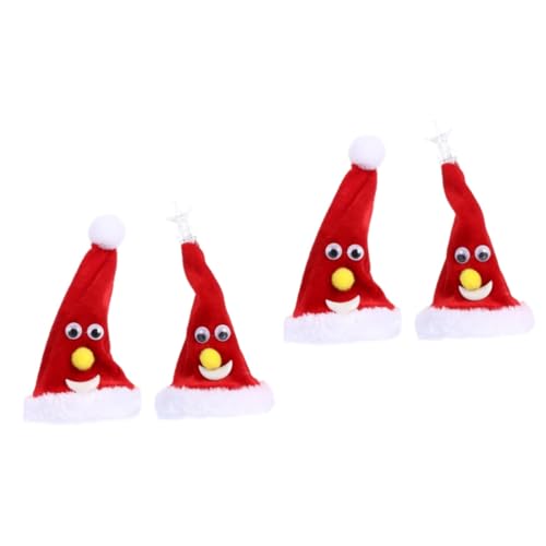 ABOOFAN 4stücke Elektrische Rockende Weihnachtsmütze Lustige...