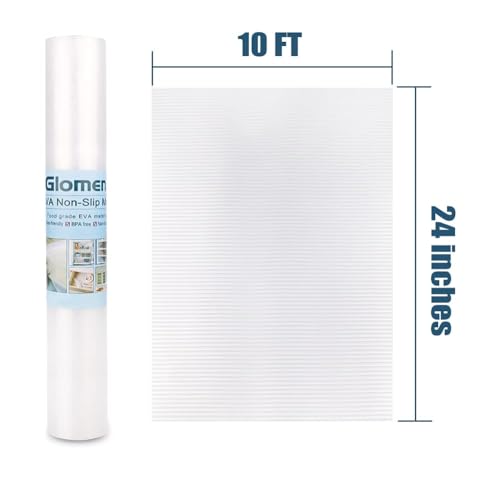 Image of Shelf Liner, Non-Slip Cabinet Liner, Washable Oil-Proof for Kitchen Cabinet, Shelves, Refrigerator, Storage, Desks, 24 Inches x 10 FT, Non Adhesive Drawers Liner (24 Inches x 10 FT, Thickened)