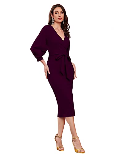 Image of rosery paris Women V Neck fulls Sleeve one Piece Formal Black Floral Western one piece Knee-Length Dress