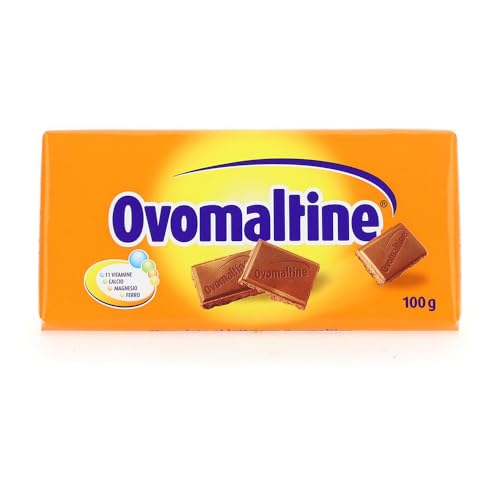 Ovomaltine, Tavoletta di Cioccolato al Latte Svizzero, Malto d'Orzo, Fonte di Vitamine, Calcio, Magnesio e Ferro per una Ricarica Enegetica, 1 Confezione da 100 g