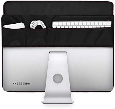 Monitor Dust Cover for iMac 27 inch PU Leather Anti-Static Dustproof Protective for LCD/LED/HD Panel Case Computer Sleeve Monitor with Rear Pocket(Black, 27inch)-image-18