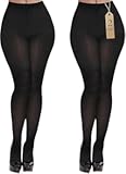 2 Pairs 80D Tights for Women&comma;Women&apos;s Sheer Black Tights&comma;Soft Opaque Pantyhose and Stockings for Comfort and Elegance