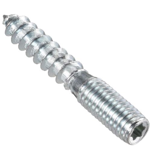 Image of TOP-VIGOR 8Pcs M10x50mm Double Headed Bolts Self Tapping Screw, Double Ended Dowel Screws, Screw Dowels Hanger, Threaded Lag Wood Screws and Machine Bolts for Wood Joint Furniture