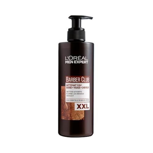 L'Oréal Men Expert BarberClub Nettoyant 3-EN-1 Barbe + Visage + Cheveux Format XXL 400ML