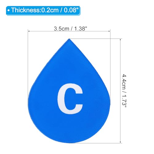 PATIKIL Self Stick C/H Water Label, 6 works/12 Pack Acrylic Drop Shape Hot/Cold Sticker Signs for Faucets Sinks Red/Blue - Image 2