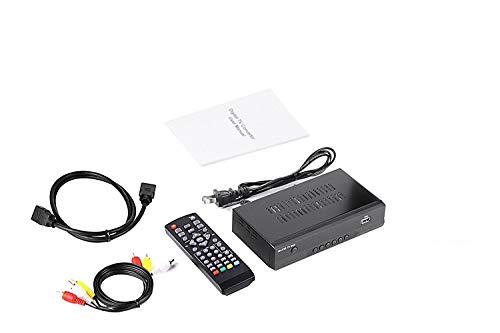 Exuby Digital Converter Box for TV, Flat Antenna, HDMI Cable for Recording & Viewing Free Full HD Digital Channels (Instant & Scheduled Recording, 1080P, HDMI Output, 7Day Program Guide & LCD Screen)
