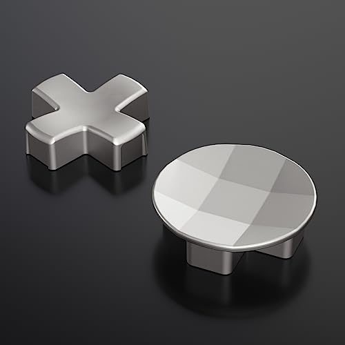 Image of eXtremeRate 2 pcs Metalic Silver Magnetic Stainless Steel D-Pads, for Xbox Elite 1 /2 Controller, Replacement Parts Directional Pad Button Kits for Xbox One Elite & Xbox One Elite Series 2 Controller