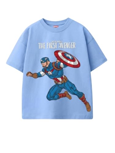 Image of Nap Chief Kids Cotton Official Marvel Avengers Printed T-Shirt for Boys & Girls | Cartoon Character Casual Wear Tee