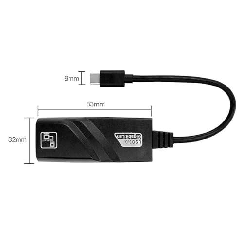 Image of Madhabi USB C to Ethernet Adapter - Gigabit RJ45 LAN Network Converter 1000Mbps for MacBook, Laptop, Chromebook, Windows PC, iPad Pro & USB-C Devices | Compact Plug & Play Network Adapter